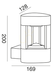 GES482 Stříbrné venkovní nástěnné svítidlo Gea Luce, IP54 small 2