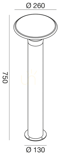 Kontrola GES512 Osvětlovací sloup Graphite Gea Luce, IP44