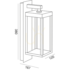 GES771 Venkovní nástěnné svítidlo Graphite Gea Luce, IP54 small 1
