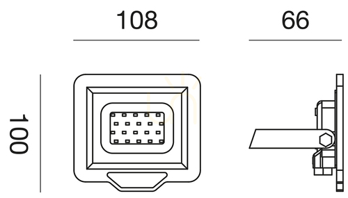 Kontrola Bílý LED reflektor Gea Luce GES840C, IP65