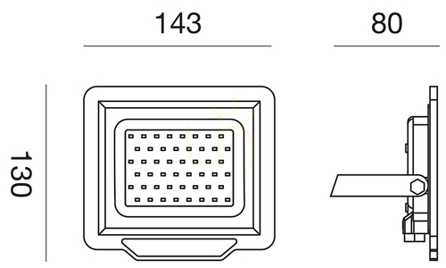Kontrola Bílý LED reflektor Gea Luce GES841C, IP65