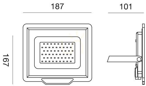 Kontrola Bílý LED reflektor Gea Luce GES842N, IP65