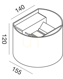 GES876C Venkovní nástěnné svítidlo Graphite Gea Luce, IP65 small 1