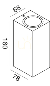 GES914 Venkovní nástěnné svítidlo Graphite Gea Luce, IP44 small 1