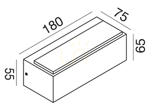 GES960 Graphite Gea Luce venkovní nástěnné svítidlo, IP65 small 1