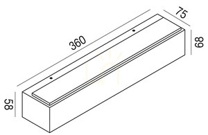 Fasádní nástěnné svítidlo Gea Luce GES964C, LED 2 × 10 W 1236 lm 3000 K, světlo nahoru/dolů, bílé, IP65 small 1