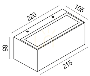 GES971C Bílá venkovní nástěnná svítidla Gea Luce, IP65 small 1