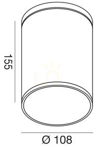 GES1002 Venkovní stropní svítidlo Gea Luce v barvě rezavé, IP65 small 1