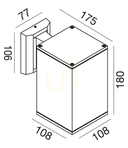 GES1013 Venkovní nástěnné svítidlo Graphite Gea Luce, IP65 small 1