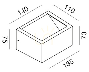 GES1150 Venkovní nástěnné svítidlo Gea Luce v antracitové barvě, IP54 small 1