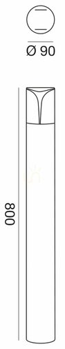 Kontrola GES2012 Gea Luce IP44 sloup veřejného osvětlení
