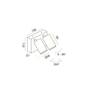GES2074 Venkovní nástěnné svítidlo Graphite Gea Luce, IP65 small 1