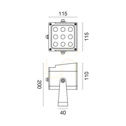 Kontrola Gea Luce GES2230 bílý LED reflektor, IP65