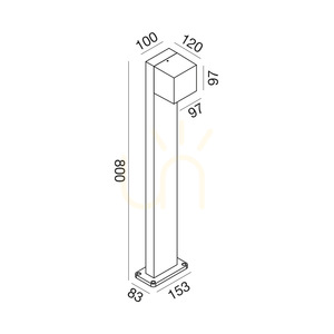 Venkovní LED sloupek GES2302 bílý Gea Luce IP65 small 1