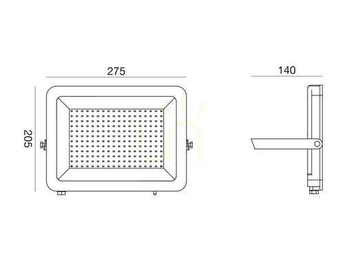 Kontrola GES2341 Černý LED reflektor Gea Luce IP65