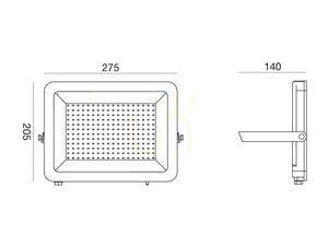 GES2341 Černý LED reflektor Gea Luce IP65 small 1