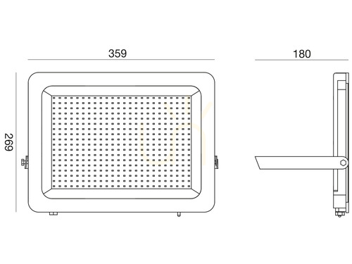 Kontrola GES2343 Černý LED reflektor Gea Luce IP65