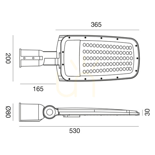 Kontrola GES2351 Šedý LED reflektor Gea Luce IP65