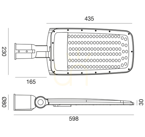 Kontrola GES2352 Šedý LED reflektor Gea Luce IP65