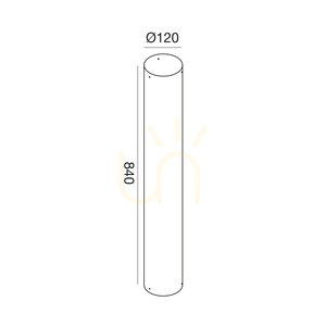 Montážní sloupek Gea Luce GES2400 84 cm, antracitový small 1