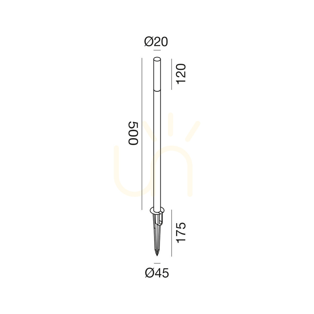 Pohled Zahradní LED sloupek Gea Luce GES2433C tmavě hnědý IP65 3 W Zahradní LED sloupek Gea Luce GES2433C tmavě hnědý IP65 3 W