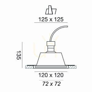GFA593 Stropní vestavné svítidlo, bílé, Gea Luce 1 GFA593 Stropní vestavné svítidlo, bílé, Gea Luce small 1
