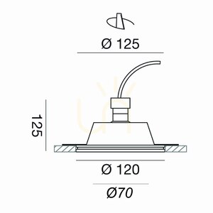 GFA595 Stropní vestavné svítidlo, bílé, Gea Luce small 1