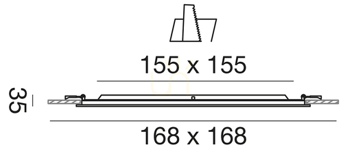 Kontrola Zapuštěné svítidlo GFA754C, bílé, Gea Luce
