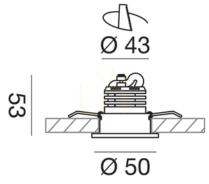 Zapuštěné svítidlo GFA770N, bílé, Gea Luce small 1