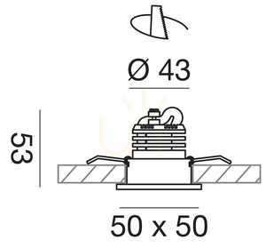 Zapuštěné svítidlo GFA771C, bílé, Gea Luce small 1