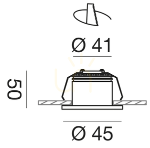 Zapuštěné svítidlo GFA850N, bílé, Gea Luce small 1