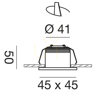 Zapuštěné svítidlo GFA851C, bílé, Gea Luce small 1