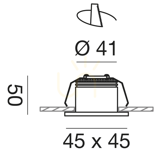 Kontrola Zapuštěné svítidlo GFA851N, bílé, Gea Luce