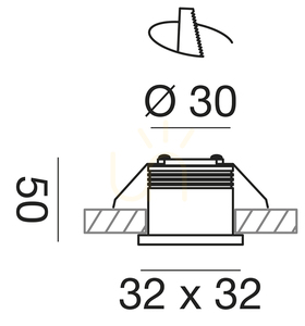 Zápustné LED svítidlo Gea Luce GFA902N, niklové, 3 W, 4000 K small 1