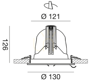 Zapuštěné svítidlo GFA910C, bílé, Gea Luce small 2