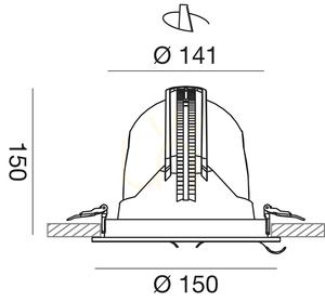 Zapuštěné svítidlo GFA911C, bílé, Gea Luce small 1