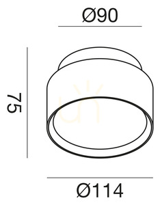 Stropní svítidlo Gea Led GFA1071, biemise 10 W + 2 W, 900 lm, 3000 K, CRI 90, ø11,4 cm, bílé small 1