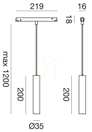 Kontrola GFA1370 Gea Luce – kolejnicové svítidlo