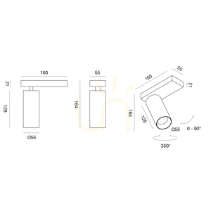 Bílé stropní svítidlo GFA1472H od Gea Luce small 1
