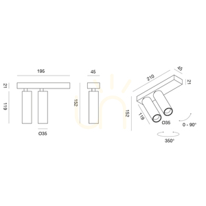 Stropní svítidlo GFA1475C v černé barvě od Gea Luce small 1
