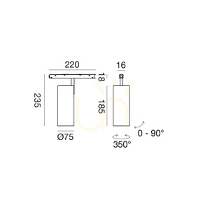 Magnetické lištové bodové svítidlo Gea Luce GFA1511ND 48 V 30 W 4000 K matná černá small 1
