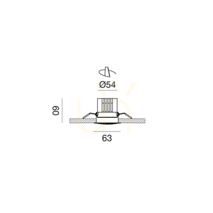 GFA1720 Vestavné svítidlo, bílé, Gea Luce small 2