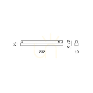Lištové svítidlo 48 V Gea Luce GFA1864 tmavý nikl LED 10 W 1 Lištové svítidlo 48 V Gea Luce GFA1864 tmavý nikl LED 10 W small 1
