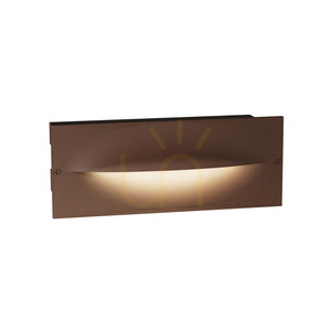 Vestavné schodišťové svítidlo Gea Luce GES2002N, 25 x 9,8 cm, LED 13 W 561 lm 4000K, IP65, hnědé small 0
