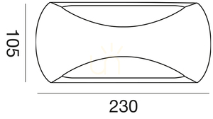 Venkovní LED nástěnné svítidlo Gea Luce GPL253 grafitové IP65 small 1