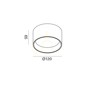 Černé stropní svítidlo GPL333C od Gea Luce small 1