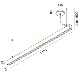 Závěsné svítidlo GSO131C Black Gea Luce, IP40 small 1