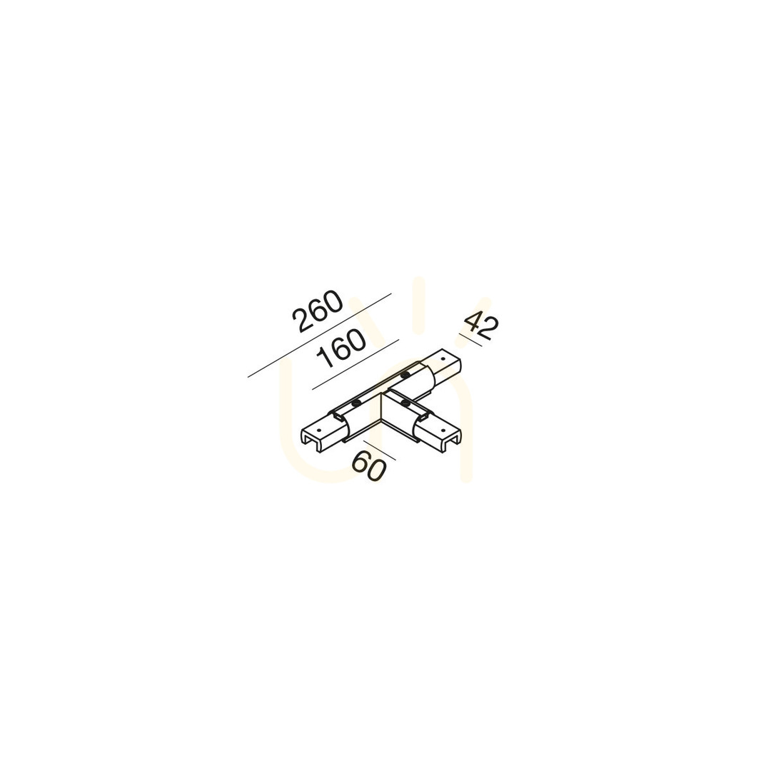Pohled Černá LED T-spojka Gea Luce GSOG04C 6 W 3000 K pro GSO120/121 Černá LED T-spojka Gea Luce GSOG04C 6 W 3000 K pro GSO120/121