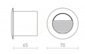 Marco 70 Anthracite venkovní vestavné svítidlo 230 V Led 3 W Ip65 3000 K small 5