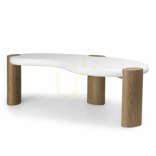 Kontrola Konferenční stolek OBUO 125 cm, bílý/ořech, Nova Nook